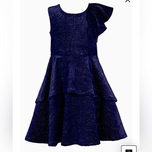 Kids' Sparkle One-Shoulder Party Dress